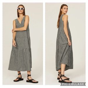 Marine Layer Striped Gray Cotton Dress